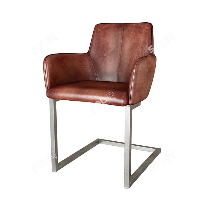 Rustic Buffalo Shelby Armchair 3D model image 1