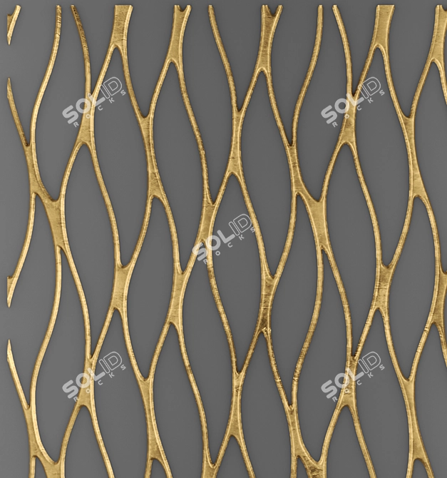 Abstract Wall Panel Decoration 3D model image 2