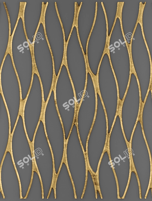 Abstract Wall Panel Decoration 3D model image 3