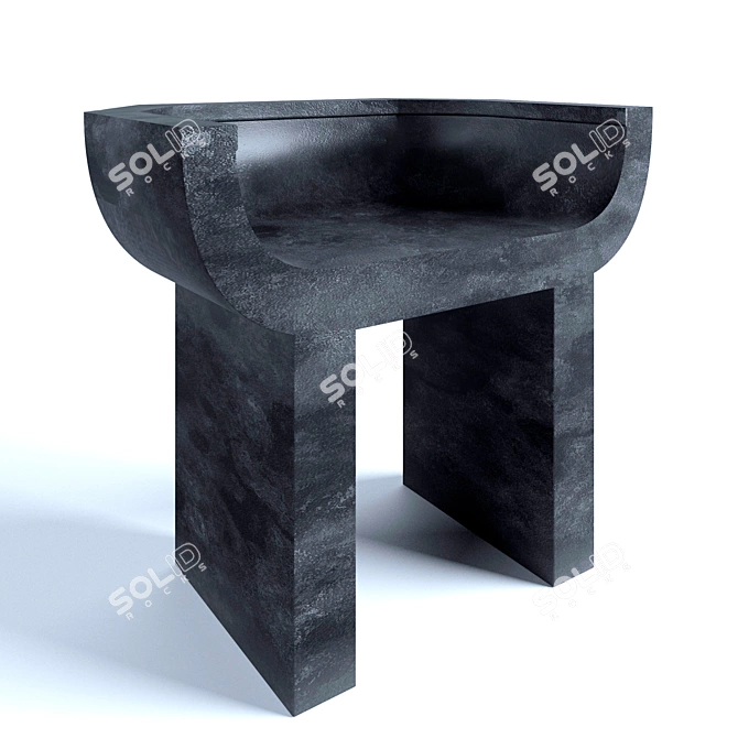 RICK OWENS Stone Throne 3D model image 1