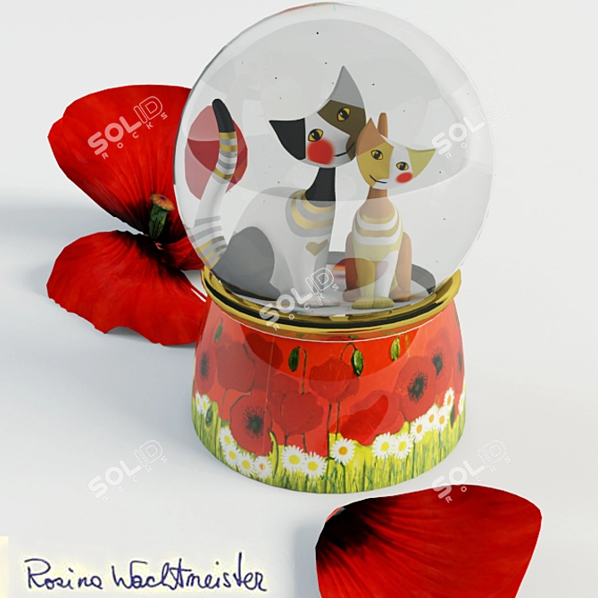 Whimsical Cats by Rosina Wachtmeister 3D model image 1