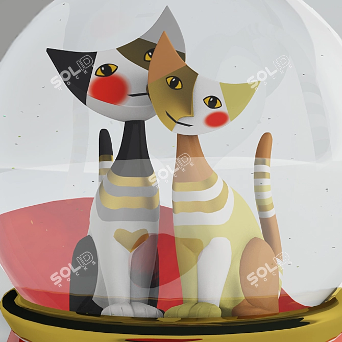 Whimsical Cats by Rosina Wachtmeister 3D model image 2