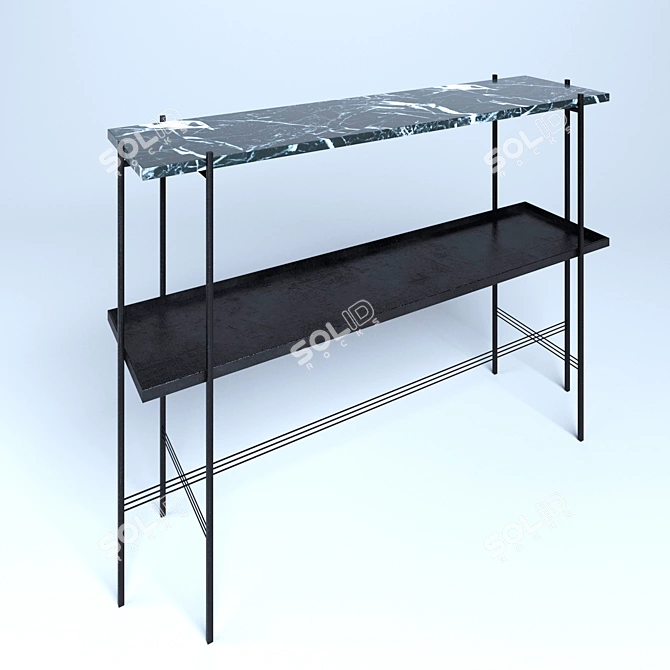 Gubi TS Console Table: Elegant Design & Spacious Size 3D model image 1