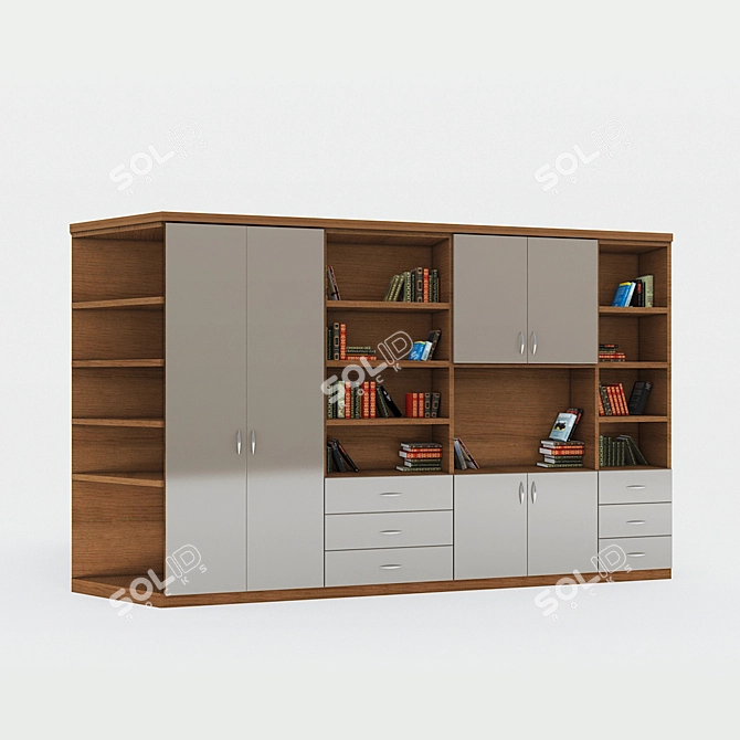 Modern MDF Corner Cabinet 3D model image 3