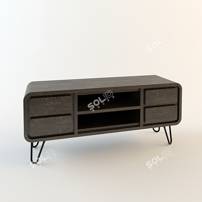 Loft Designe 240 - Modern TV Console 3D model image 2