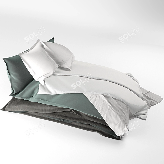 Loft Dream Bed: Stylish and Cozy 3D model image 1