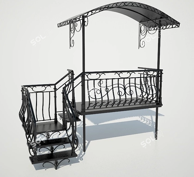 Elegant Forged Entry Set 3D model image 1