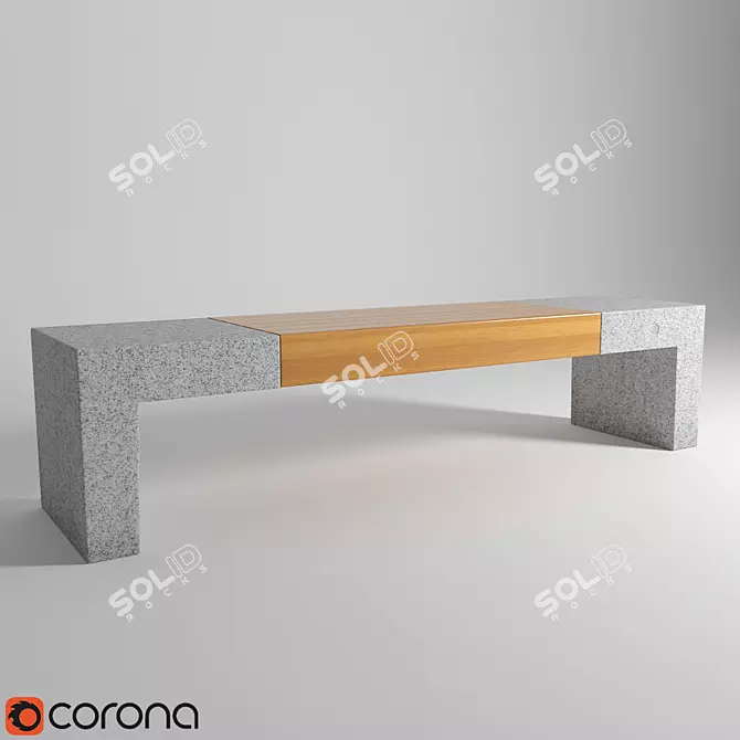 Elegant Giada Bench: Perfect for Any Space 3D model image 1