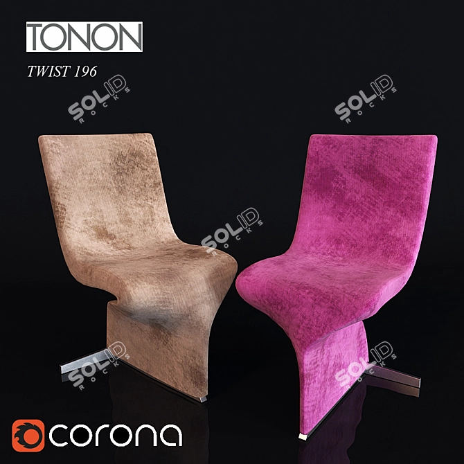 Romantic Twist Chair 3D model image 1