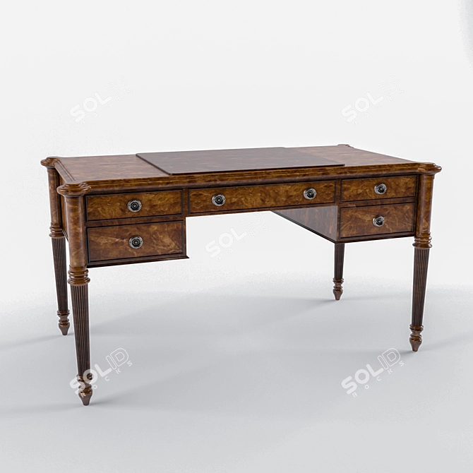 Elegant Scarborough House Lady's Desk 3D model image 1