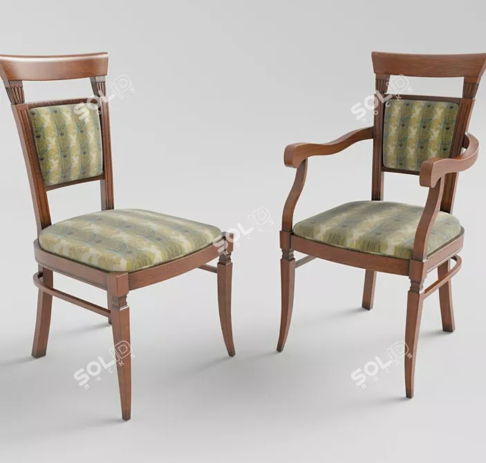 Italian Classic Furniture 3D model image 1