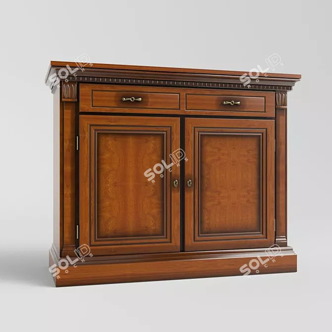 Italian Classic Cherry Wood Furniture 3D model image 1
