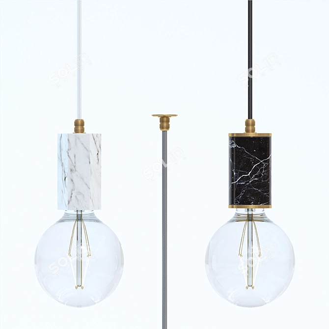 Marble Shine Pendant Lamp 3D model image 1