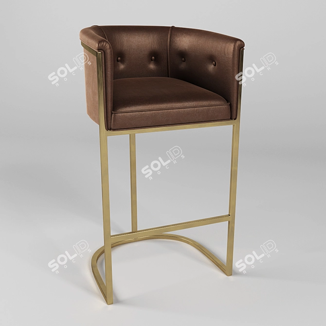 Calvin Arteriors Home Barstool - Stylish and Functional 3D model image 1
