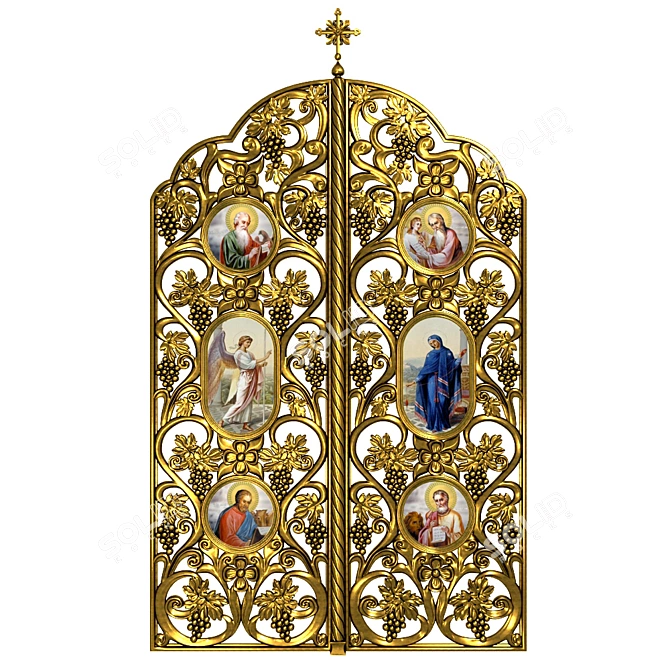 Royal Gate: Iconostasis Centrepiece 3D model image 1