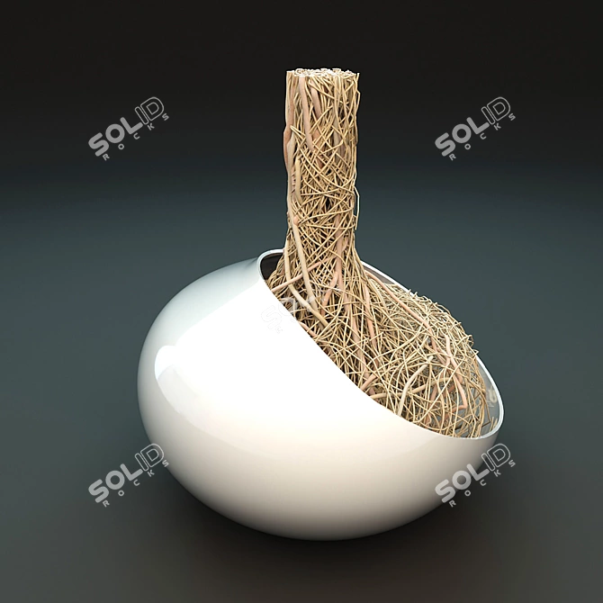 Root Resin Vase: Monfredo Model 1. 3D model image 1