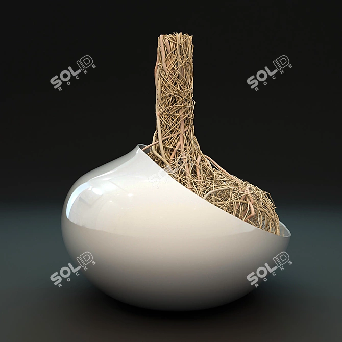 Root Resin Vase: Monfredo Model 1. 3D model image 3