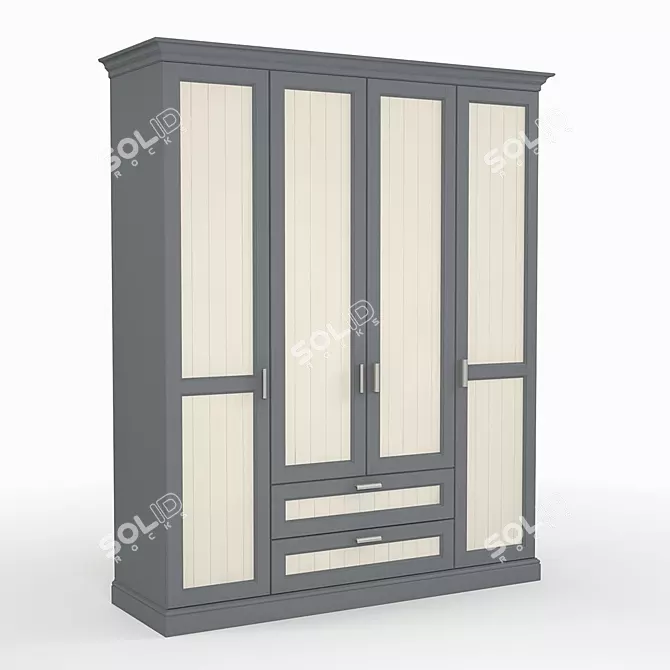 Title: Modern Minimalist Wardrobe with Teddy TSH-12 3D model image 1