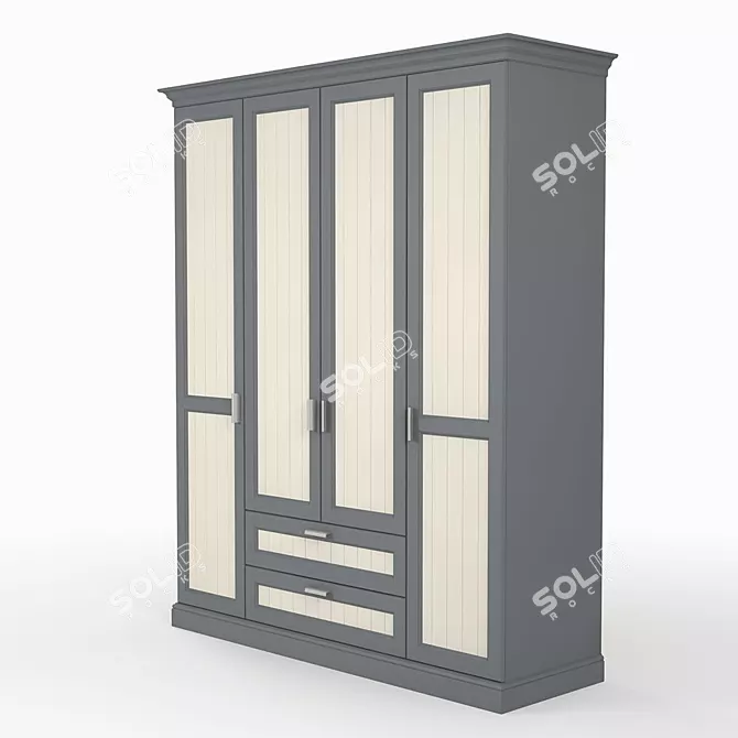 Title: Modern Minimalist Wardrobe with Teddy TSH-12 3D model image 3