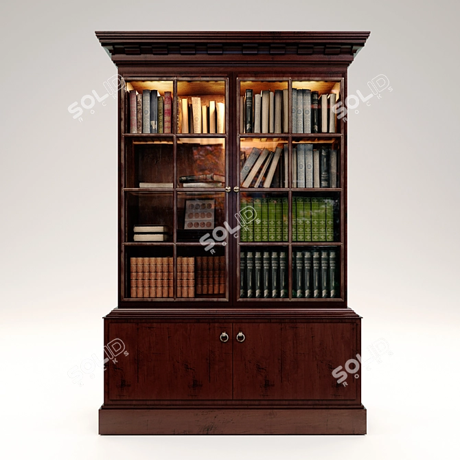 Elegant Baker China Cabinet 3D model image 1