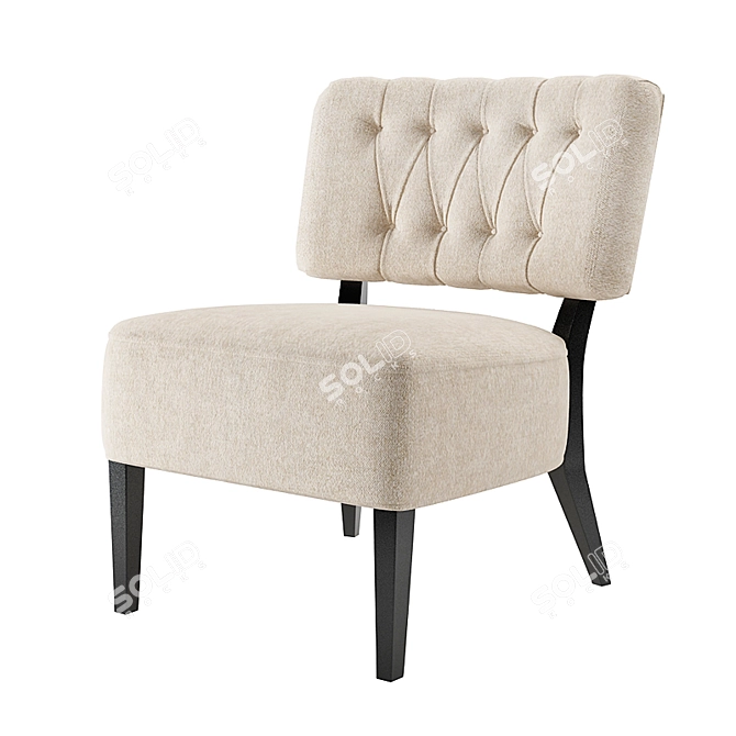 Elegant Victoria Lounge Chair 3D model image 1