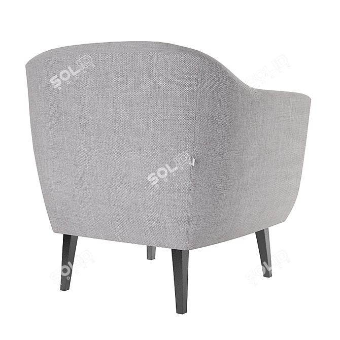 Nora Grey Accent Chair: Stylish, Comfortable, and Durable 3D model image 2