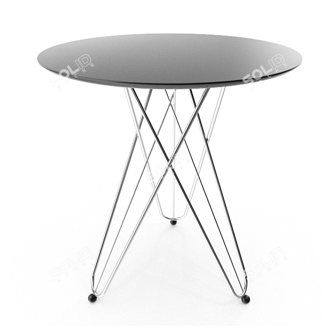 Elegant Wire Gueridon Table 3D model image 1