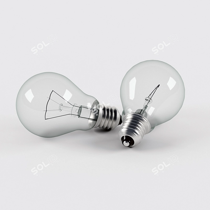 Efficient Warm Glow Incandescent Lamp 3D model image 1