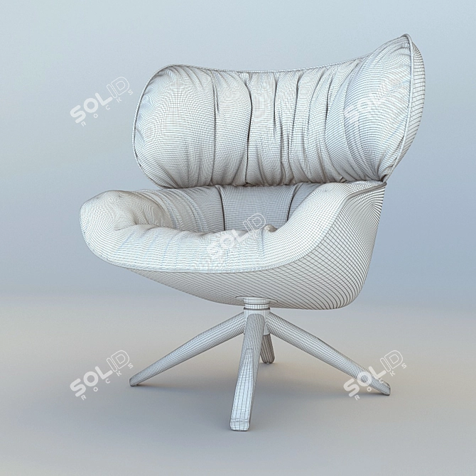 Sleek Armchair: Tabano 3D model image 3