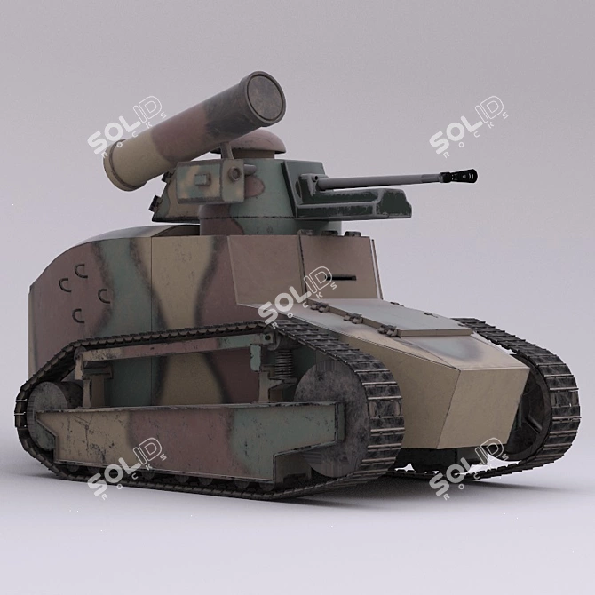 Renault FT17: Powerful Tank Beast 3D model image 1