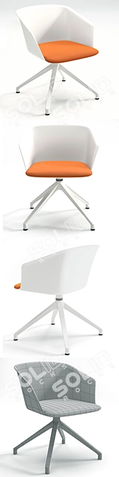 Modern Swivel Armchair Liza 2273 + Elica Table Set 3D model image 2