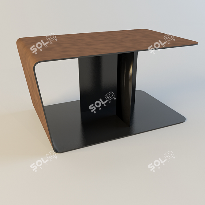 Contemporary Coffee Table with Paris-Seoul Fusion 3D model image 3