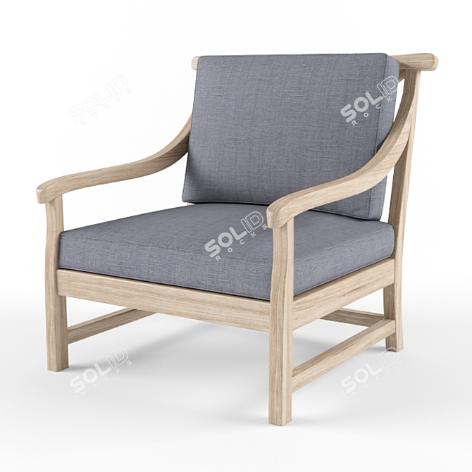 Saltram Lounge Chair - Outdoor Comfort 3D model image 1