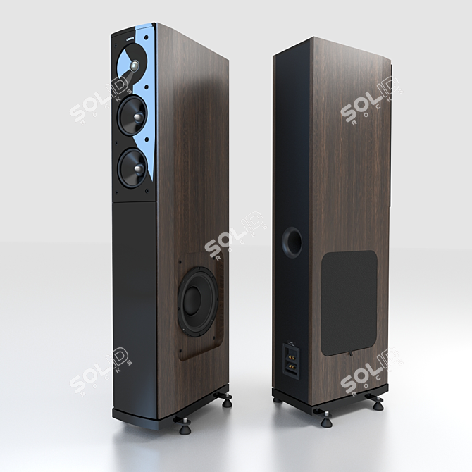 Immersive Sound Experience: Jamo S606 Speakers 3D model image 1