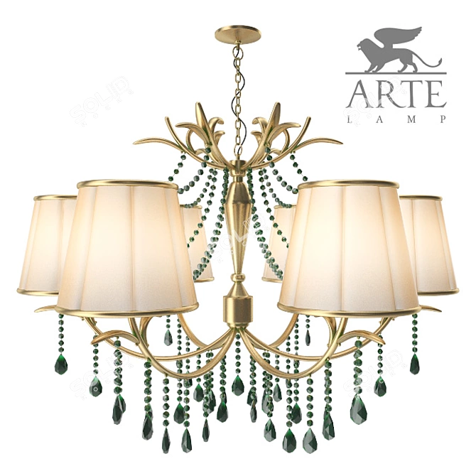 ARTE A9377OP-4TE Pendant Chandelier 3D model image 1