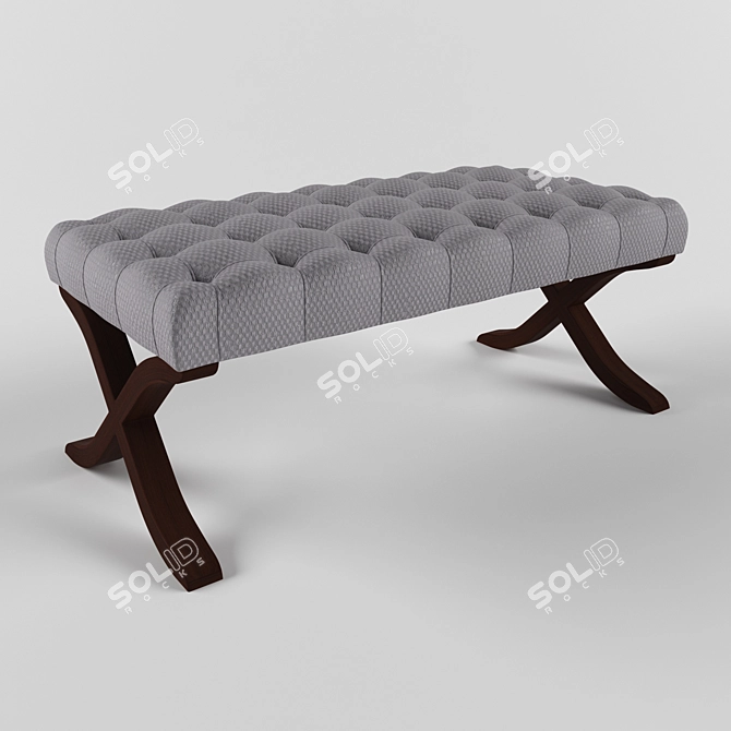 Gloria Bench: Elegant Style and Premium Comfort 3D model image 1