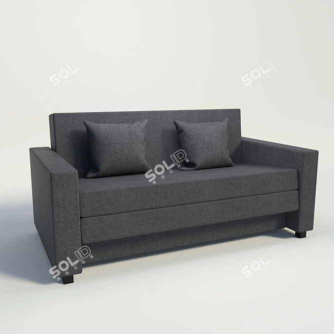 Spacious Bigdeo Sofa Bed - Comfort and Style Combined 3D model image 1