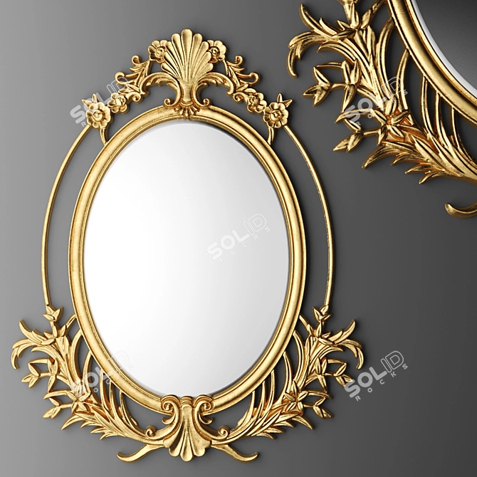 Reflective Elegance: Sleek Mirror 3D model image 1