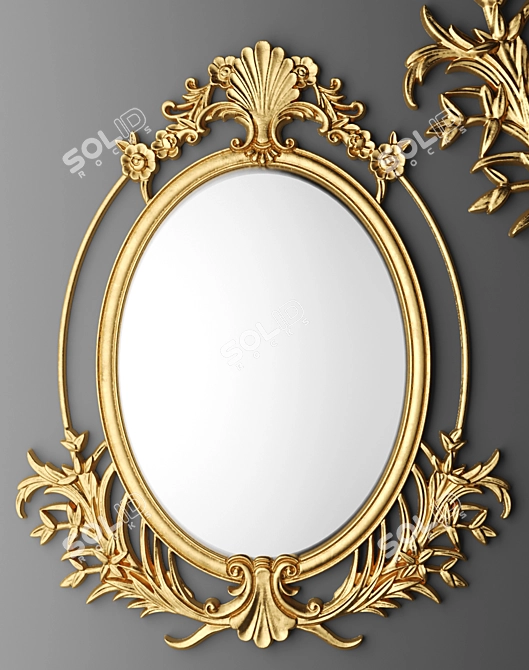 Reflective Elegance: Sleek Mirror 3D model image 2