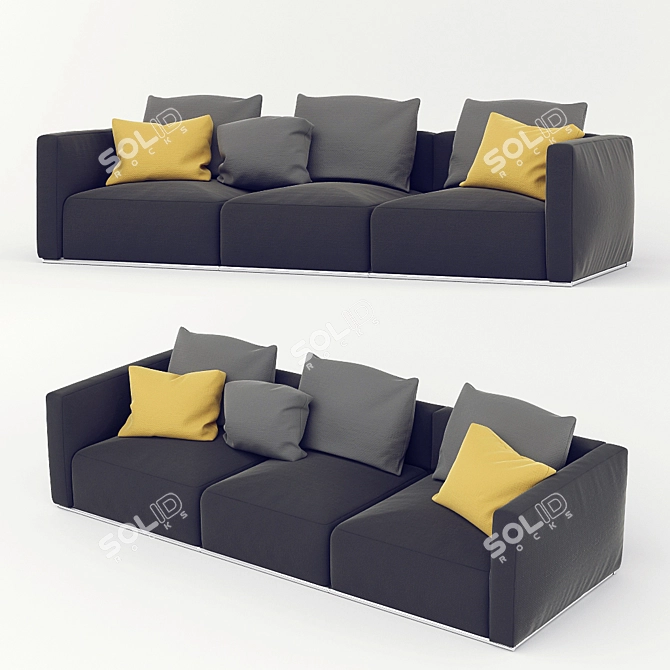 Poliform Shanghai: Luxurious Modern Sofa 3D model image 1