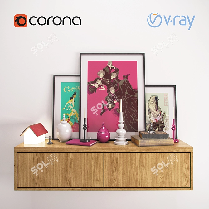 Tomer Hanuka Posters & Book Rest Lamp 3D model image 1