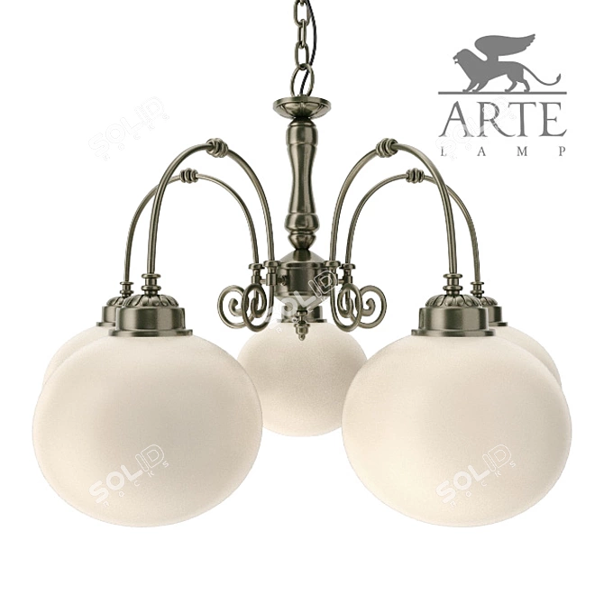 Elegant ARTE Hanging Chandelier 3D model image 1