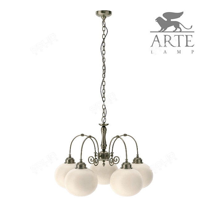 Elegant ARTE Hanging Chandelier 3D model image 2