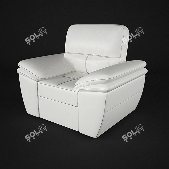 Lotus Arm Chair: Stylish and Ergonomic 3D model image 1