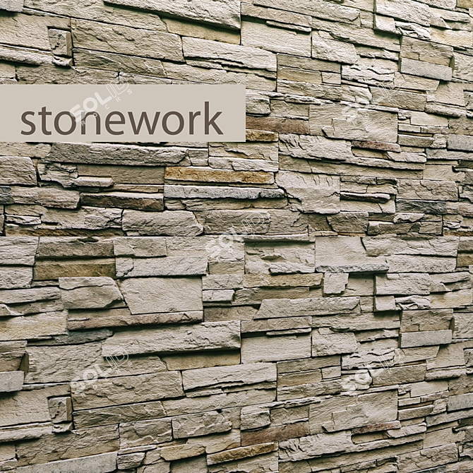 StoneCraft: High-Quality Masonry 3D model image 1