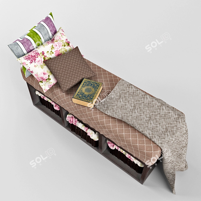 Cozy Seating: Modern Bench 3D model image 2