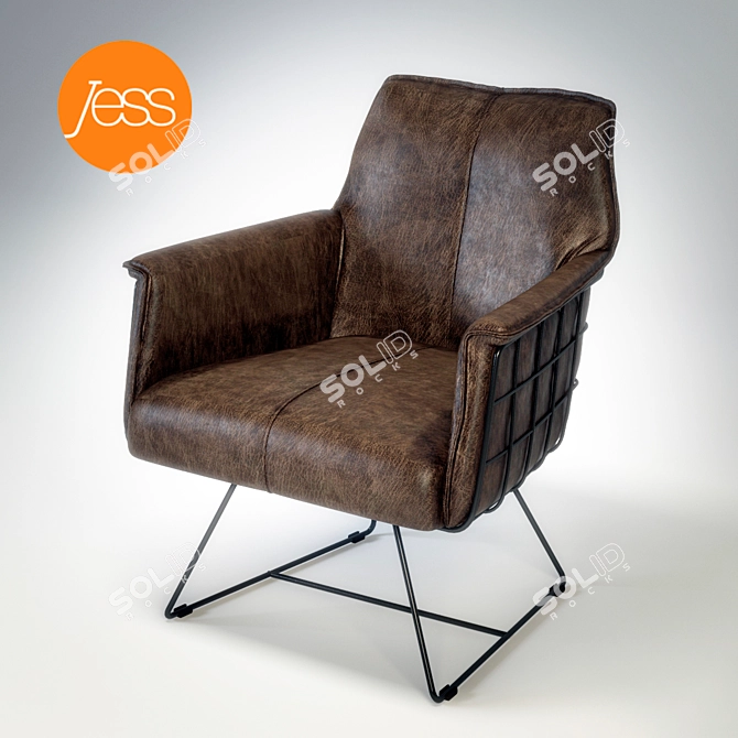 Sleek Raz Dining Chair: Modern Elegance 3D model image 1