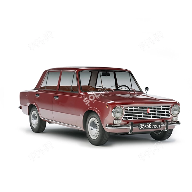 Classic Soviet Car Model: VAZ 2101 3D model image 1