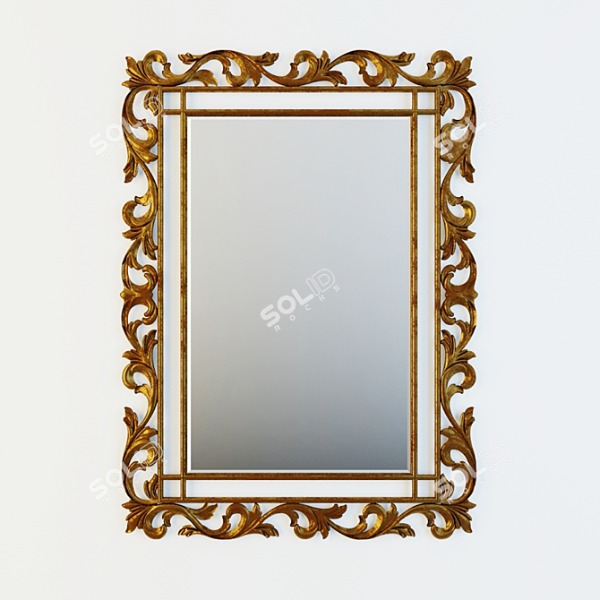 Sophisticated Foliage Mirror: Christopher Guy 3D model image 1