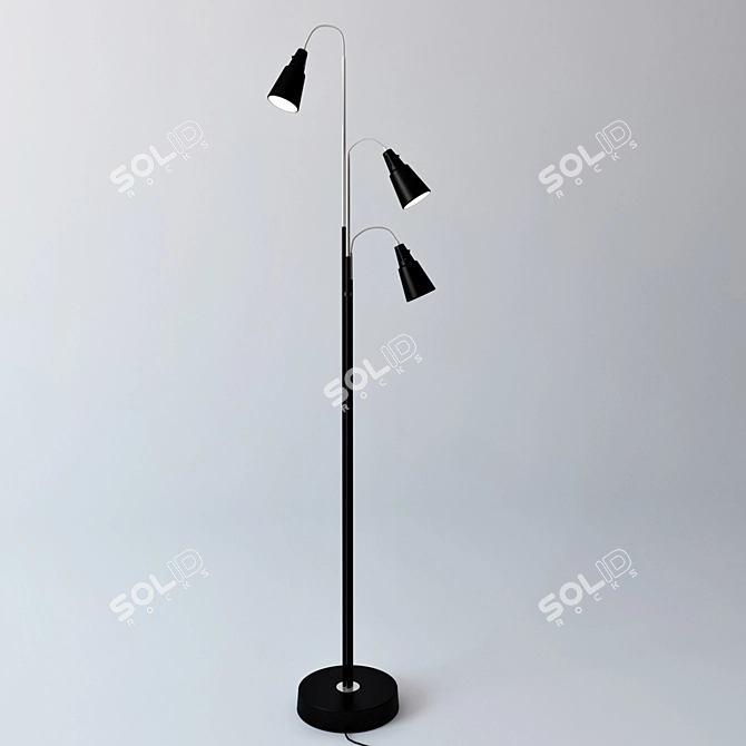 Modern Floor Lamp: IKEA KVART 3D model image 1